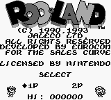 Rodland (Japan) Title Screen